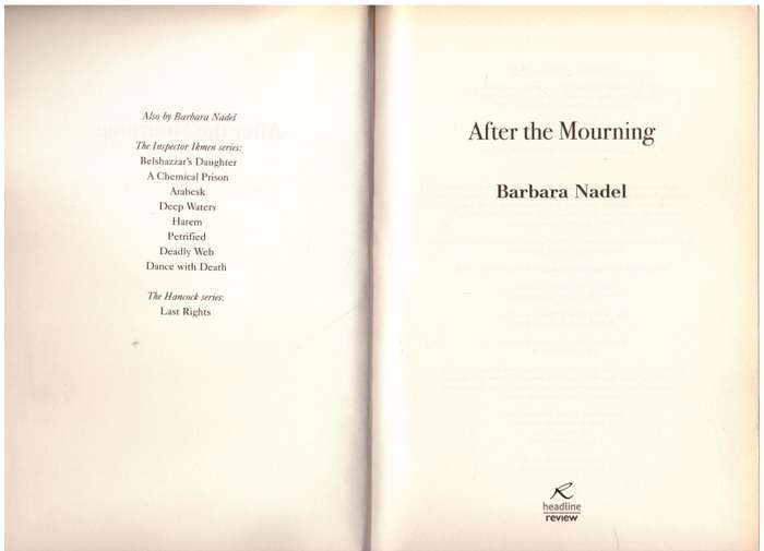 After the Mourning (Francis Hancock Mystery 2)  --  Barbara Nadel