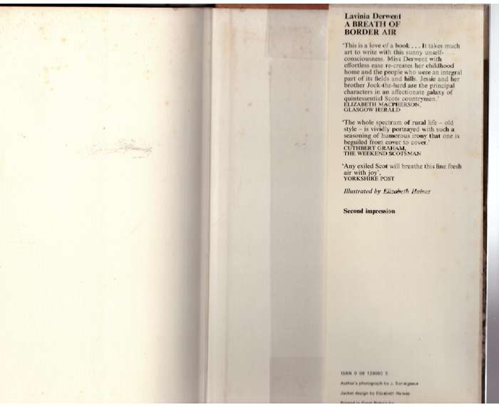 Another Breath of Border Air  --  Lavinia Derwent