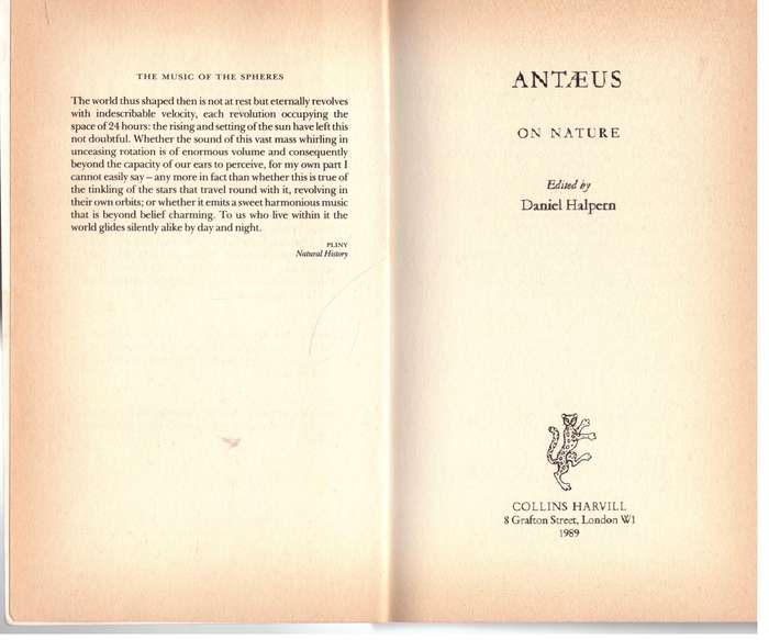 Antaeus, Issue 57: On Nature - Daniel Halpern [Editor]