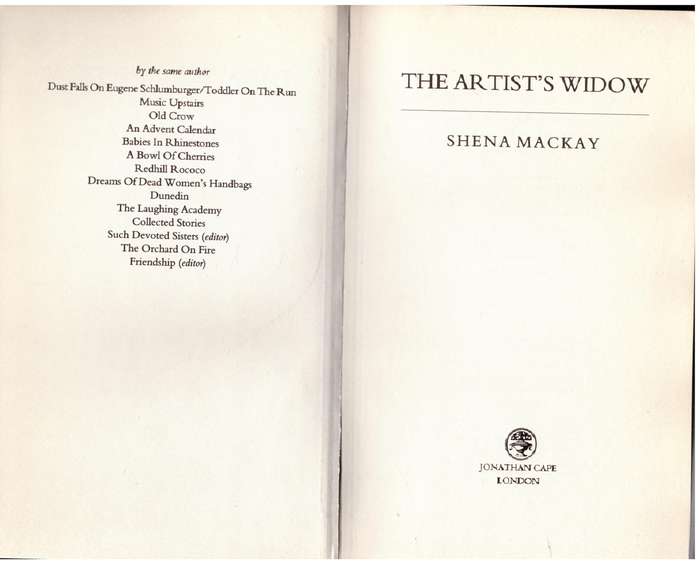 The Artist's Widow: A Novel -- Shena Mackay