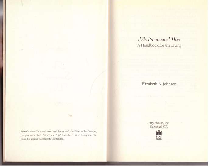 As Someone Dies: A Handbook for the Living - Elizabeth A. Johnson