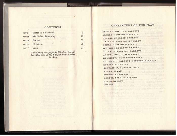 The Barretts of Wimpole Street: A Comedy in Five Acts  --  Rudolf Besier