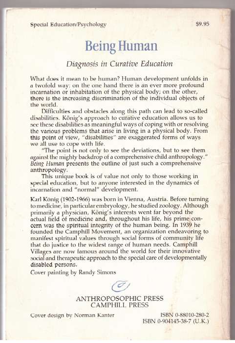 Being Human: Diagnosis in Curative Education - Karl König