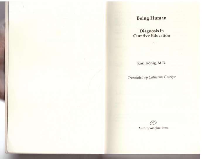 Being Human: Diagnosis in Curative Education - Karl König