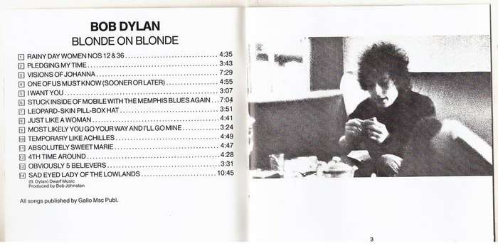 Bob Dylan : Blonde On Blonde