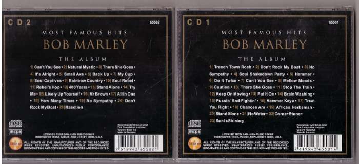Bob Marley  Most Famous Hits: The Album (CD)