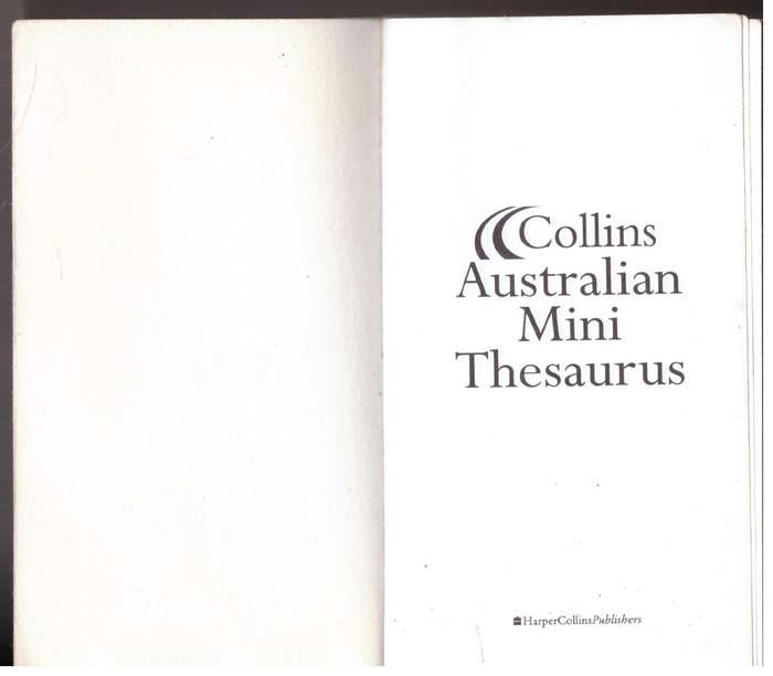 Collins Australian Mini Thesaurus