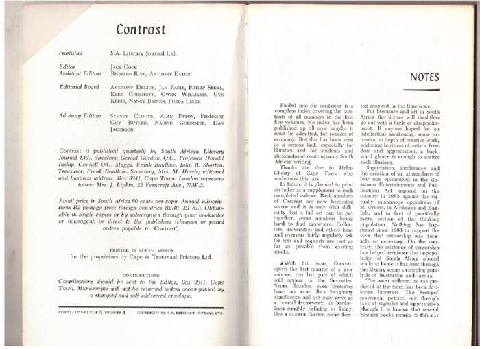 Contrast 21 - Volume 6, Number 1, August 1969