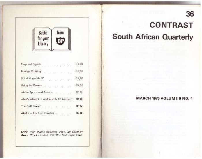Contrast 36 - Volume 9, Number 4, March 1975