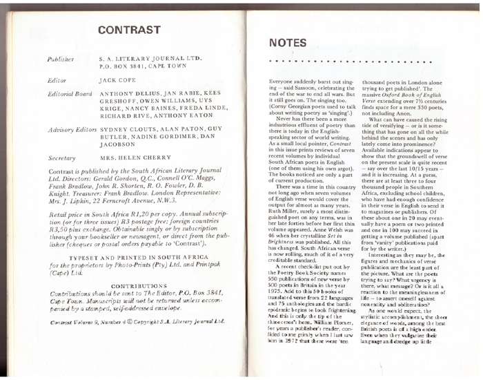 Contrast 36 - Volume 9, Number 4, March 1975
