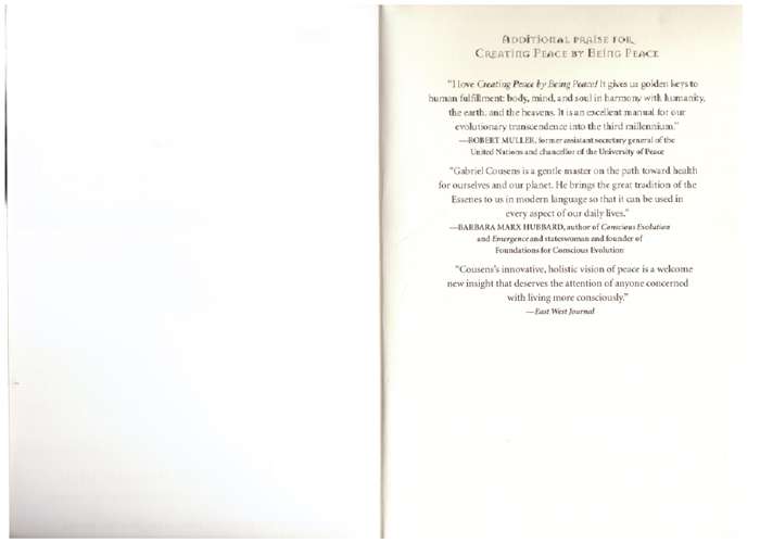 Creating Peace by Being Peace: The Essene Sevenfold Path - Gabriel Cousens