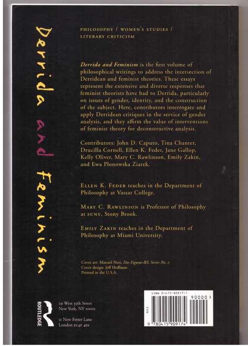 Derrida and Feminism: Recasting the Question of Woman - Ellen Feder, Mary C. Rawlinson, Emily Zaki