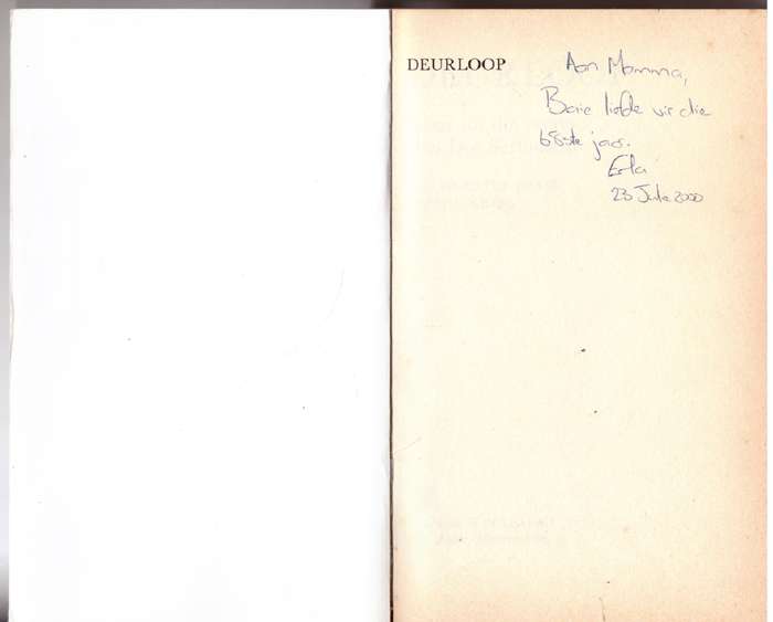 Deurloop: keur uit die essays van Dot Serfontein -- Antjie Krog [Samesteller]
