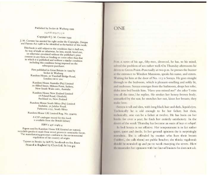 Disgrace - J. M. Coetzee