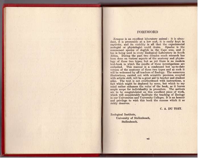 The Dissection of the Spiny Dogfish and the Platanna  --  N. A. H. Millard, J. T. Robinson