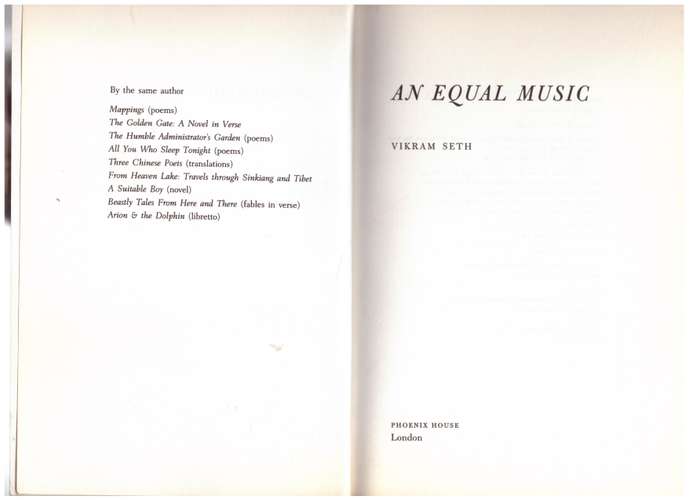 An Equal Music - Vikram Seth