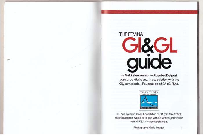 The Femina GI and GL guide  --  Gabi Steenkamp, Liesbet Delport