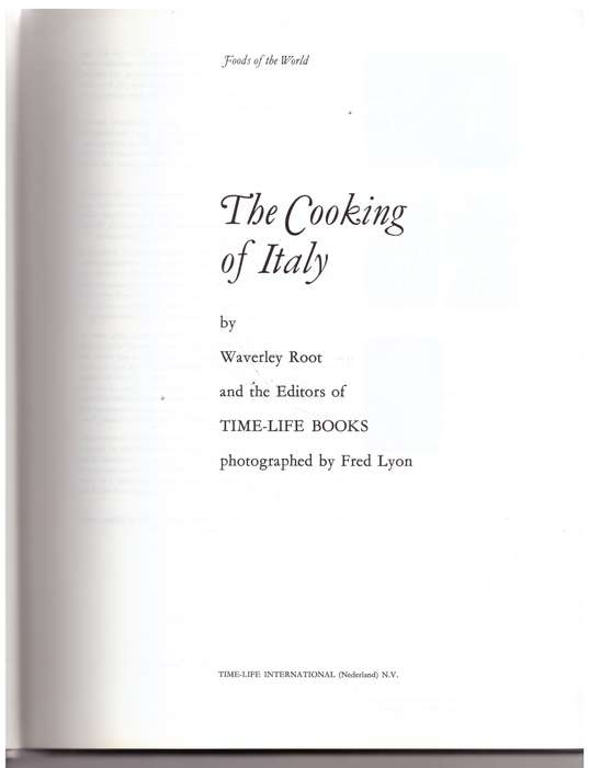 The Cooking of Italy -- Waverley Root