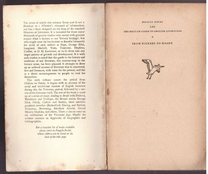A Guide to English Literature #6: From Dickens to Hardy -- Boris Ford [Editor]