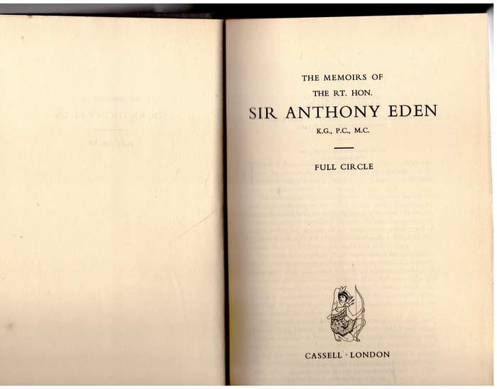 Full Circle: The Memoirs of Anthony Eden