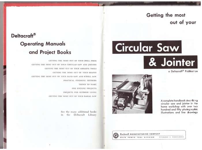 Getting the Most Out of Your Circular Saw & Jointer  --  Rockwell Manufacturing Company