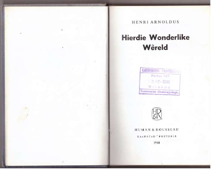 Hierdie wonderlike wêreld -- Henri Arnoldus