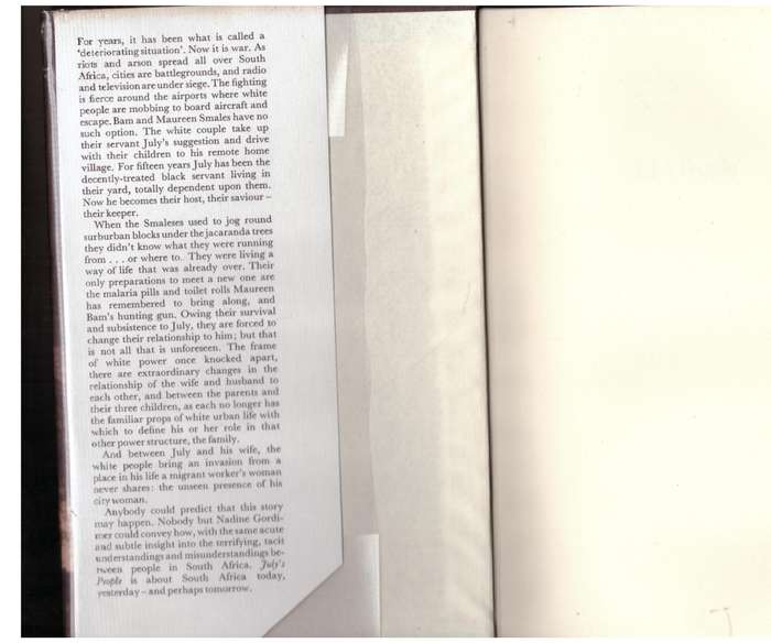 July's People -- Nadine Gordimer