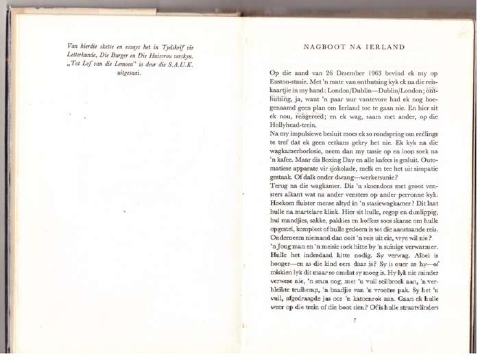 Karnaatjie : Reissketse en Essays -- Hennie Aucamp