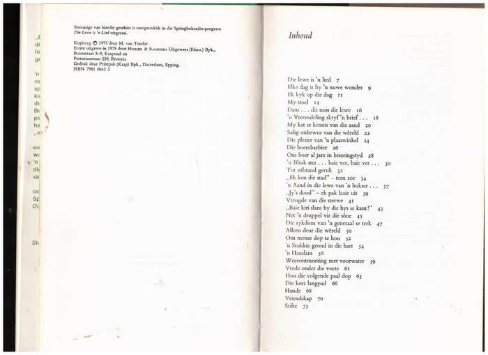 Die Lewe is `n Lied -- Morkel van Tonder