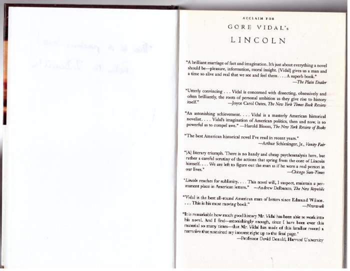 Lincoln: A Novel - Gore Vidal