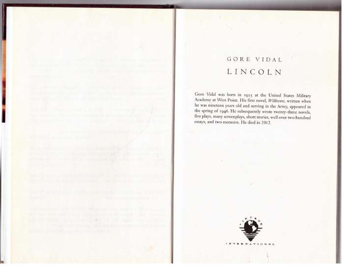 Lincoln: A Novel - Gore Vidal