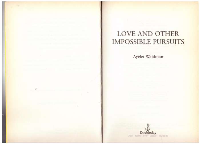 Love And Other Impossible Pursuits -- Ayelet Waldman