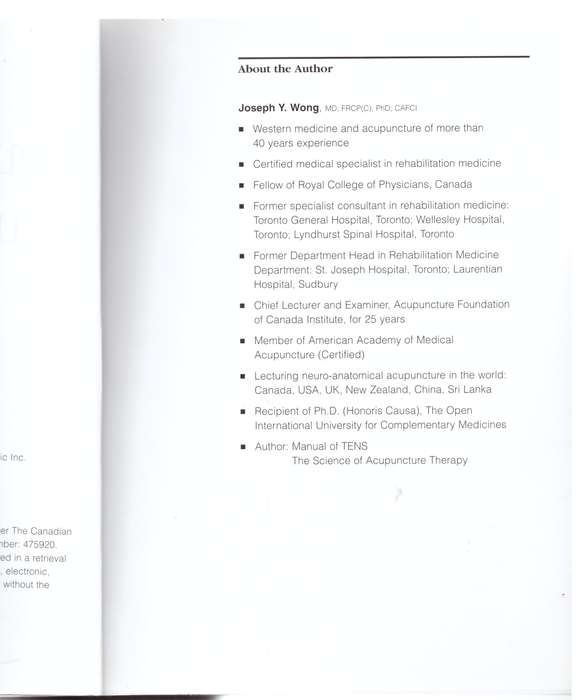 A Manual of Neuro-Anatomical Acupuncture, Vol 1: Musculo-Skeletal Disorders - Joseph Y. Wong