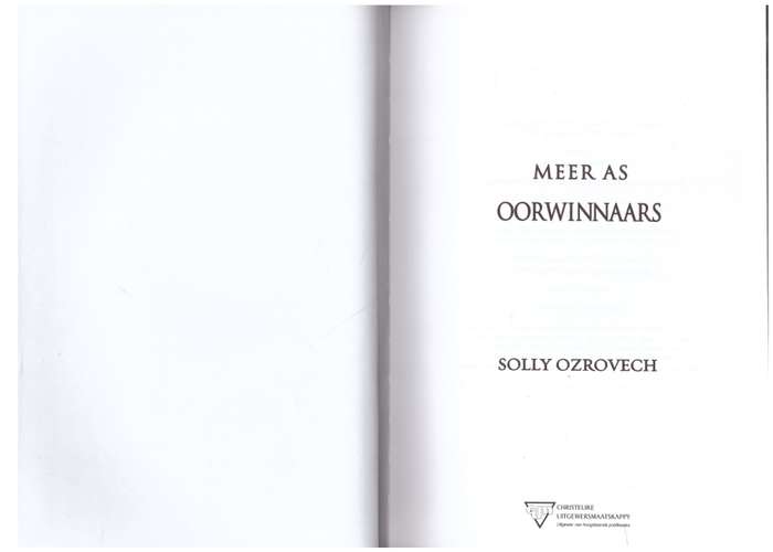 Meer as Oorwinnaars: 366 Oordenkings --  Solly Ozrovech