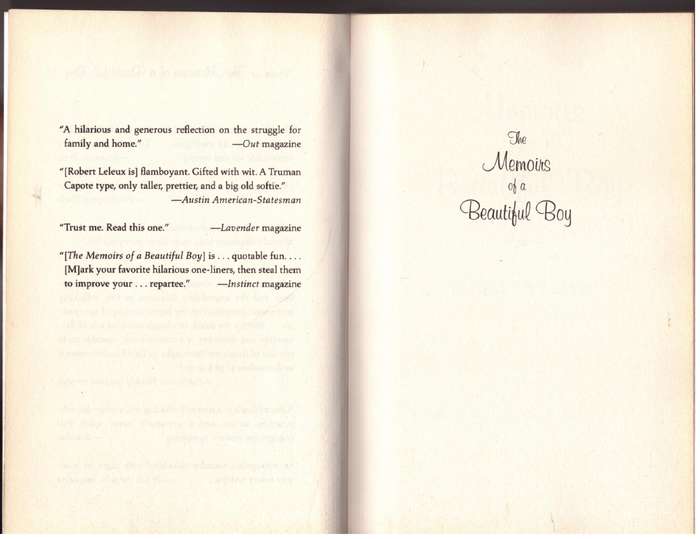 Memoirs of a Beautiful Boy - Robert Leleux