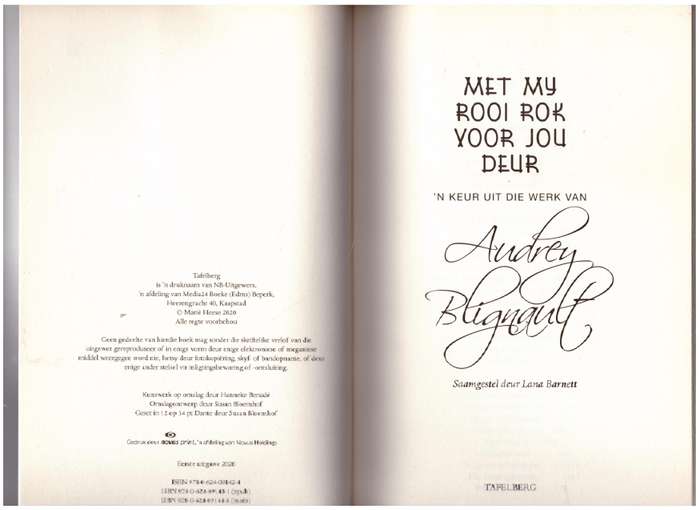Met my rooi rok voor jou deur  --  Audrey Blignault