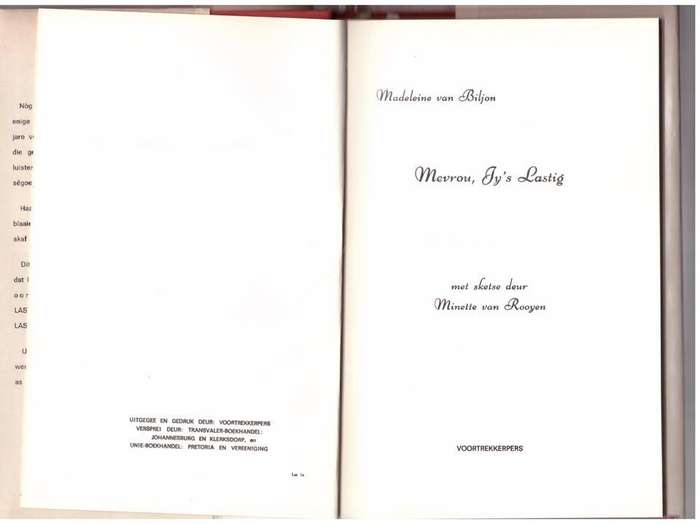 Mevrou jys lastig  - Madeleine van Biljon