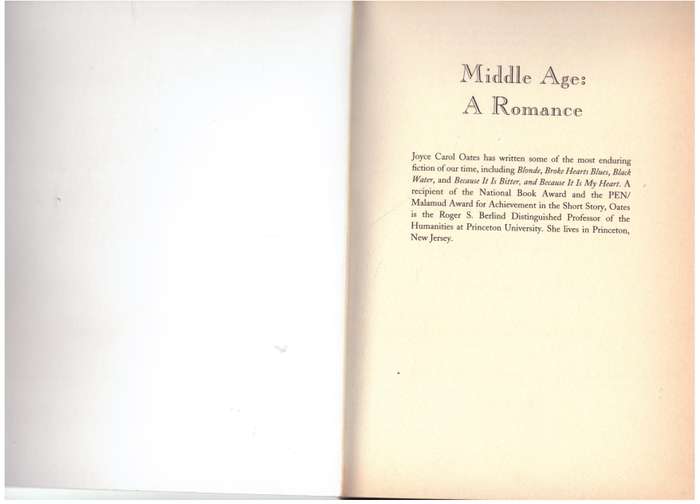 Middle Age: a Romance - Joyce Carol Oates