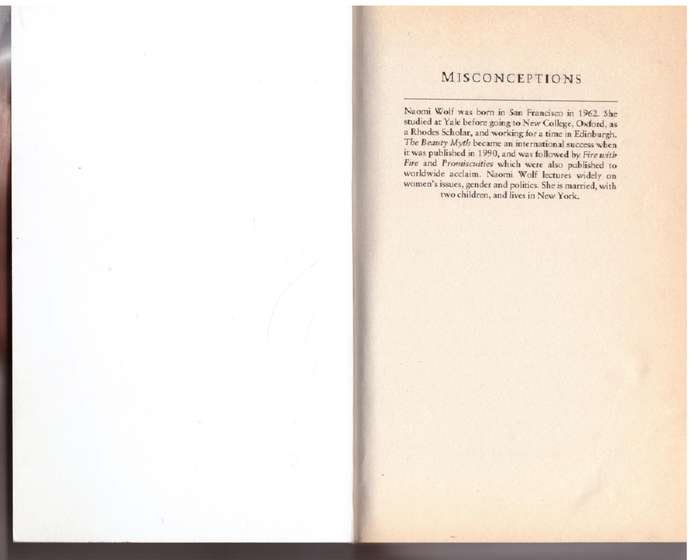 Misconceptions: Truth, Lies and the Unexpected on the Journey to Motherhood - Naomi Wolf