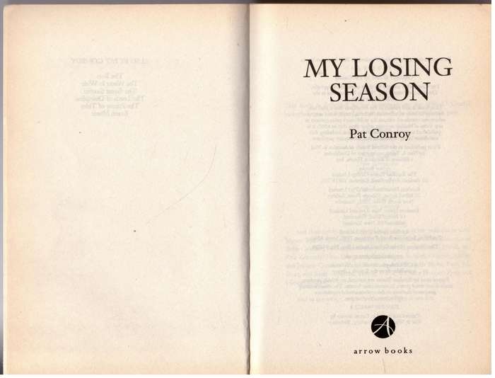 My Losing Season  --  Pat Conroy