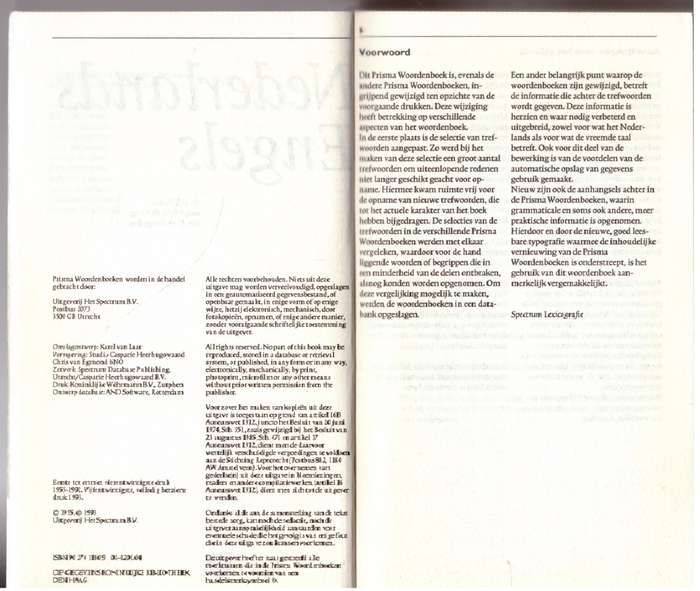 Prisma woordenboek: Nederlands-Engels  --  , G.J. Visser, A.F.M. De Knegt, C. De Knegt-Bos
