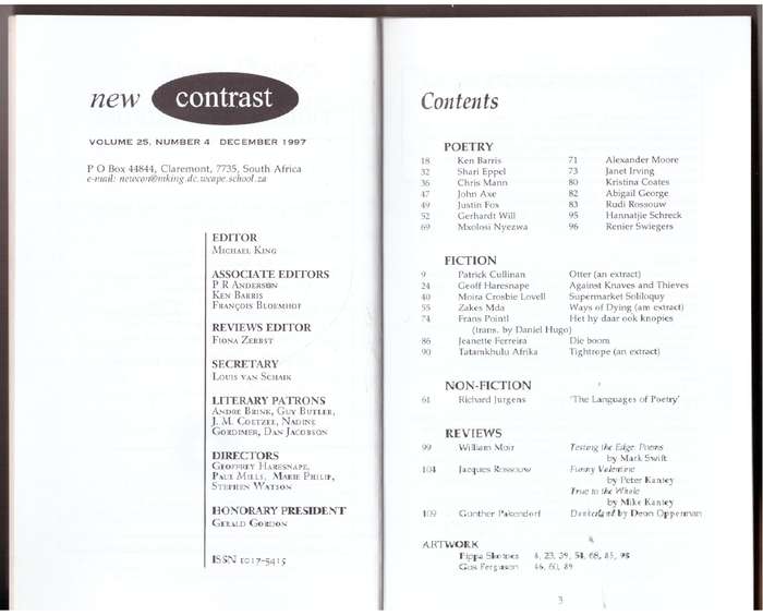 New Contrast 100 - Volume 25, No 4, December 1997