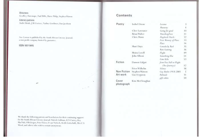 New Contrast 113, Volume 29, Number 1, Summer 2001