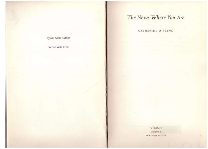 The News Where You Are - Catherine O'Flynn