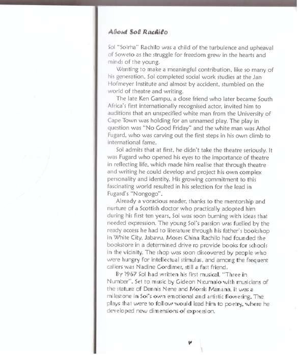 Nostalgic Waves from Soweto: Poetic Memories of the June, 16th Uprising - Sol Rachilo  **SIGNED**