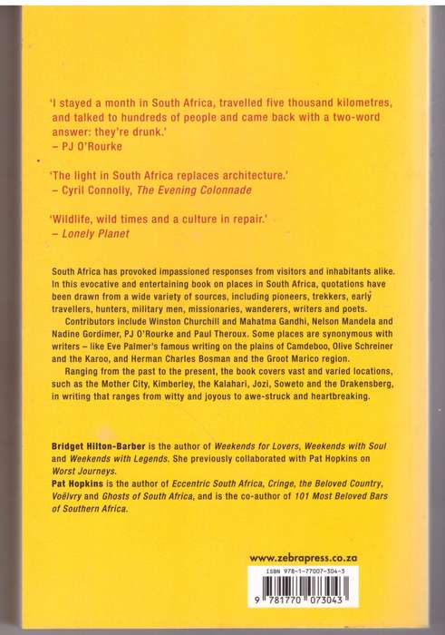 Place: A Collection of South African Travel and Landscape Quotations  --  Bridget Hilton-Barber