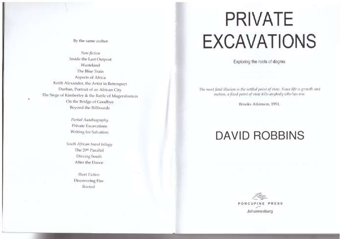 Private Excavations: Exploring the Roots of Dogma - David Robbins