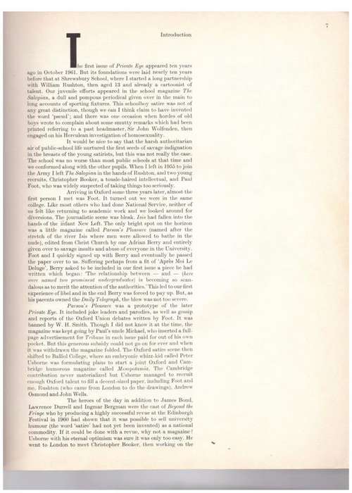 The Life and Times of `Private Eye`, 1961-1971 -- Richard Ingrams [Editor]