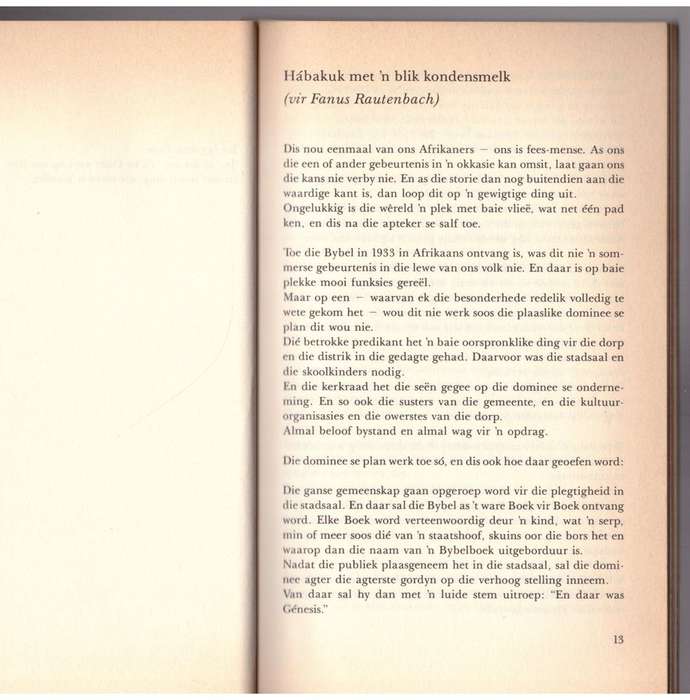 Profeet met kondensmelk (Vertellings 3) -- Jan Spies