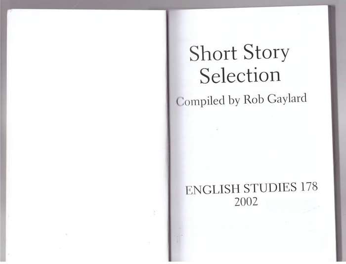 Short Story collection - Rob Gaylard [Compiler]